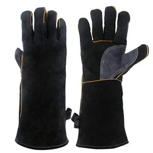 KIM YUAN Heat and Fire Resistant Leather with Kevlar Stitching Gloves
