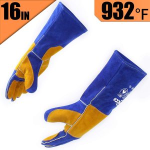 RAPICCA Leather Forge Heat/Fire Resistant Welding Gloves – Blue