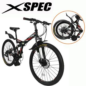 Xspec 26" 21-speed folding mountain bike for adult