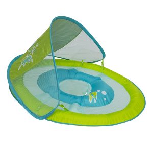 SwimWays Baby Green Fish Spring Float with Sun Canopy