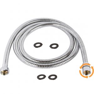 TRIPHIL Kink-free Extra-long Shower Hoses with 2 Brass Connectors-98 Inches