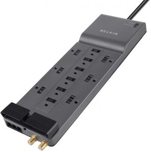 Belkin BE112230-08 Surge Protector with 8ft Cord, Gray