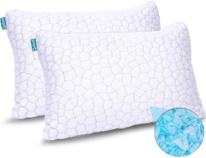 Qutool 2-Pack Adjustable Cooling Bed Pillows for sleeping