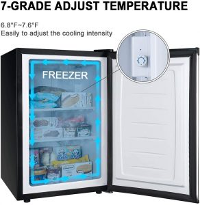 Euhomy 3.0 Cubic Feet Upright freezer for Home Apartment Dorms (Silver)