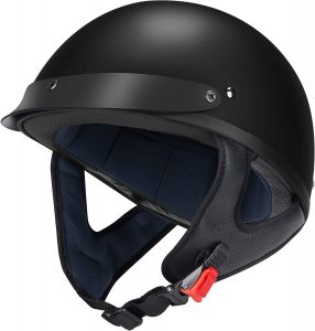 GLX Unisex-Adult Size M15 Fiberglass Motorcycle Half Face Helmet