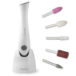 Fancii Professional Portable Electric Pedicure and Manicure Nail File Set (Champagne Gold)