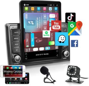 Android Double Din Car Stereo with Wireless Apple Carplay