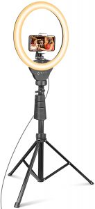 UBeesize 67 inches Tripod Stand with 12 inches Ring Light