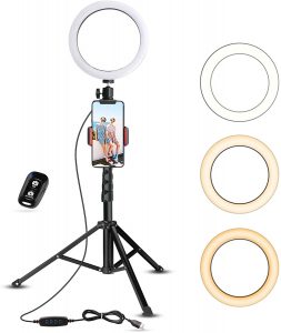 UBeesize Selfie Photography Ring Light Tripod Stand