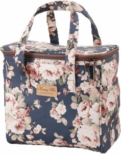 Kwang Min Floral Insulated Lunch Bag for Women